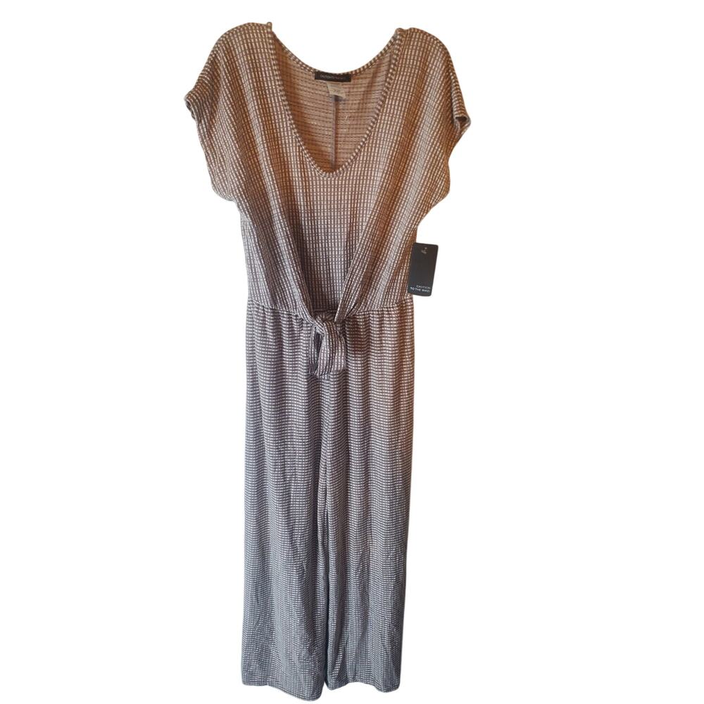 Caution to the Wind Short Sleeve Striped Jumpsuit, NWT, Medium